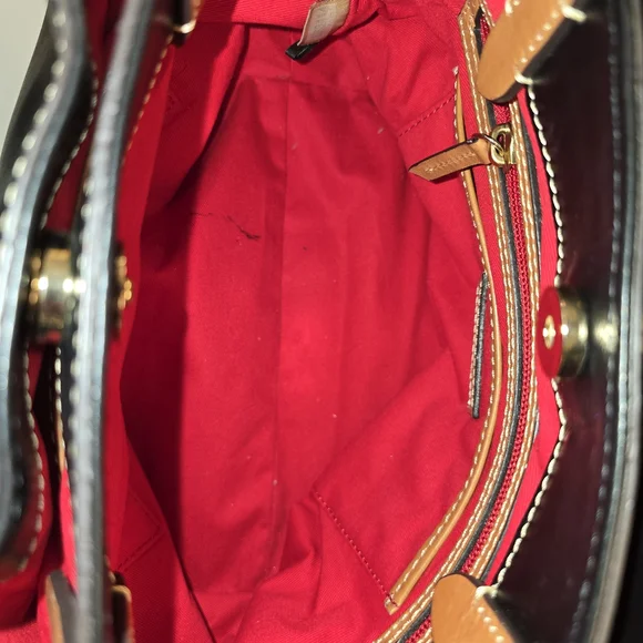 Dooney & Bourke Black Leather Shoulder Bag Preloved In Great Condition - Picture 7 of 11